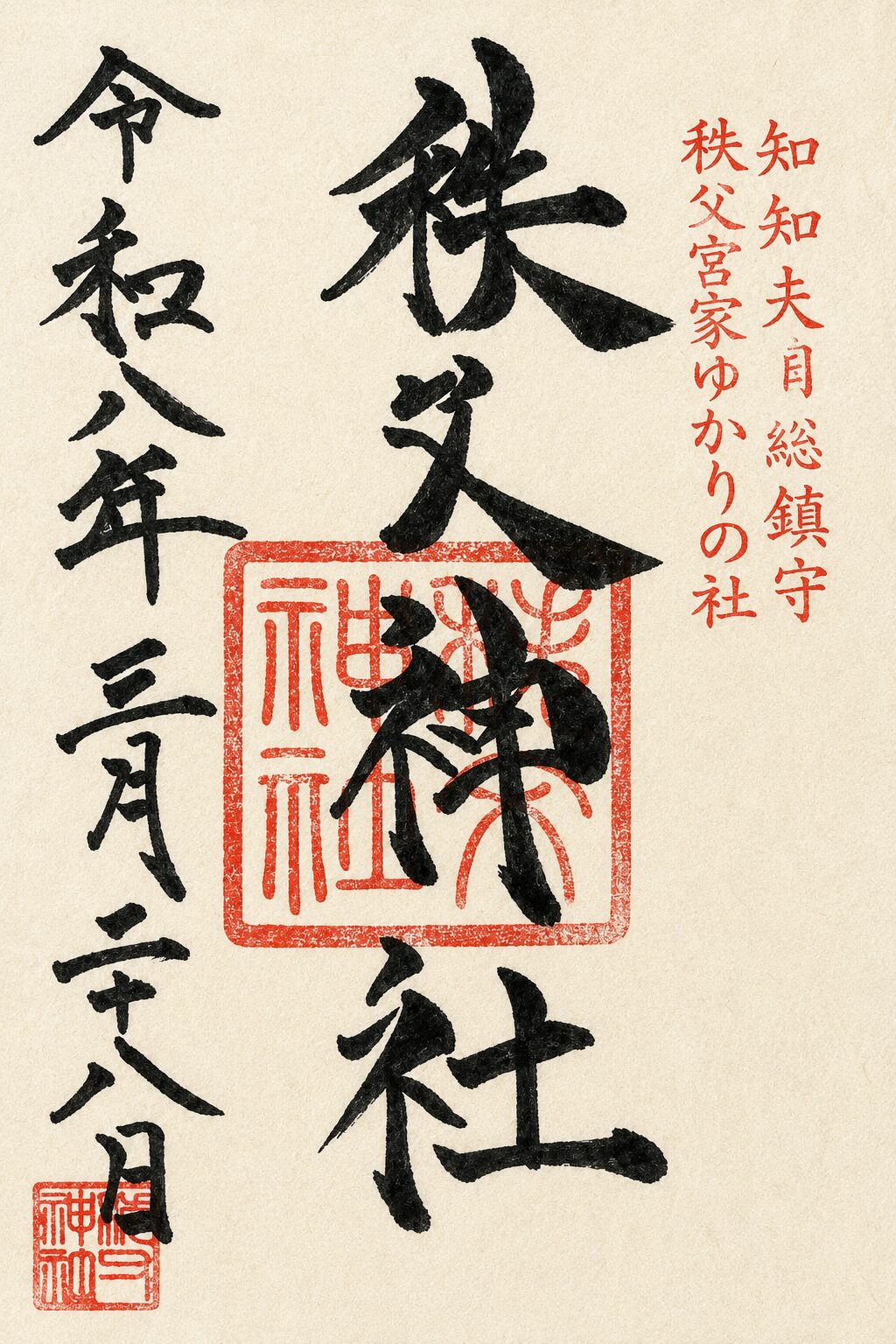 秩父神社／Chichibu Shrine 御朱印